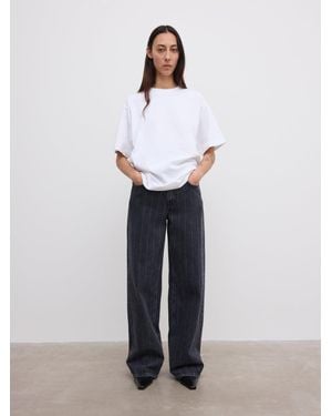 House of Dagmar Baggy Fit Denim - White