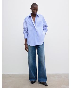 House of Dagmar Asymmetric Shirt - Blue