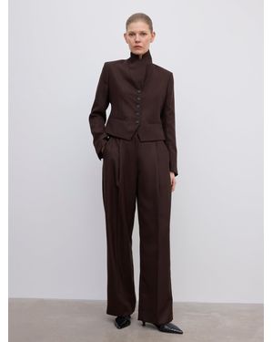 House of Dagmar Slim Tailored Blazer - Brown