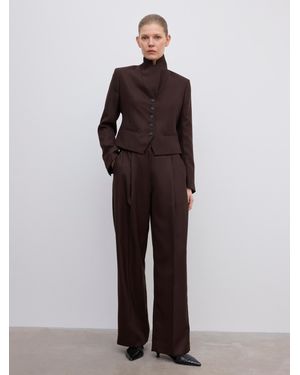 House of Dagmar Slim Tailored Blazer - Brown