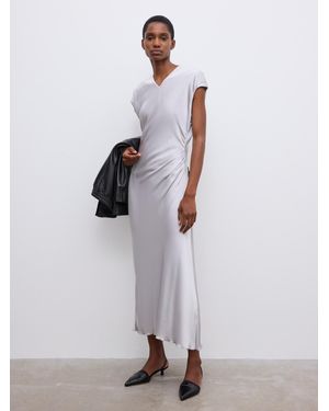House of Dagmar Fluid V-Neck Dress - White