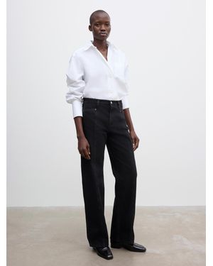 House of Dagmar Loose Fit Denim - White