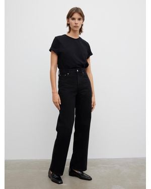 House of Dagmar Wide Leg Denim - Black