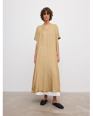 House of Dagmar Kaftan Dress Silk Mix - Natural