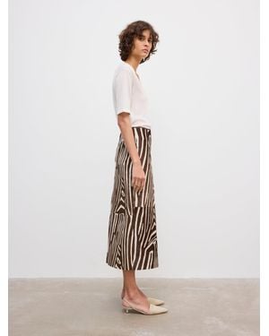 House of Dagmar Animal Print Skirt - White