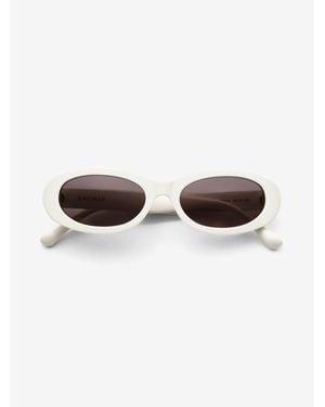 House of Dagmar Wide Oval Sunglasses - White
