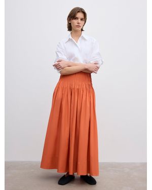 House of Dagmar Poplin Maxi Skirt - White