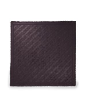 BOSS Square Scarf With Monogram Jacquard And Metallised Details - Purple