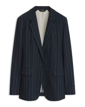 BOSS X Ao Pinstripe Blazer - Blue