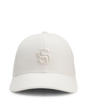 BOSS Cotton-Twill Cap With Double B Monogram - White