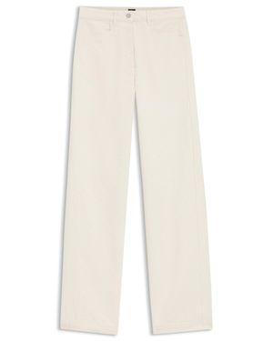 BOSS Wide-Leg Trousers - Natural