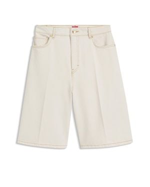 HUGO Wide-Leg Shorts - White