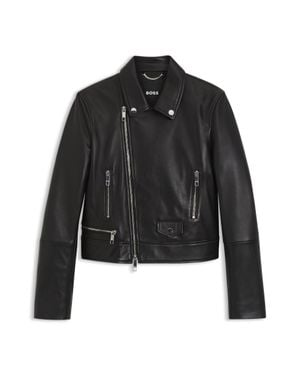 BOSS Regular-Fit Biker Jacket - Black
