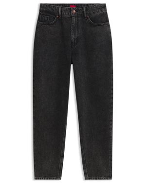 HUGO High-Waisted Mom-Fit Jeans - Black
