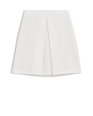 HUGO Pleated A-Line Mini Skirt - White