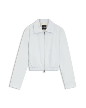 BOSS Regular-Fit Zip-Up Jacket - White