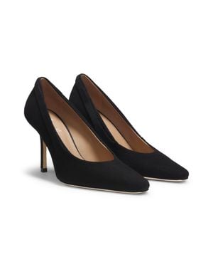 BOSS Suede Court Shoes With Comfort Insole - Black