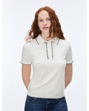 iBlues Polo Con Ruches - Bianco