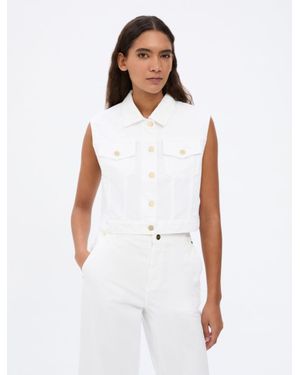 iBlues Gilet Cropped - Bianco
