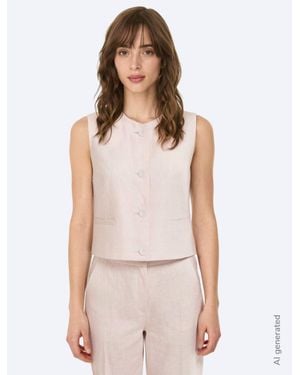 iBlues Gilet Girocollo - Bianco