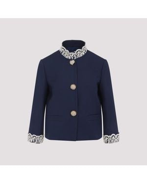 Valentino Virgin Wool Jacket - Blue