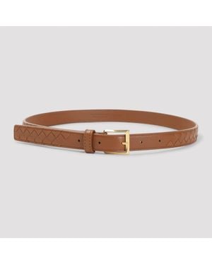 Bottega Veneta Leather Belt - Brown