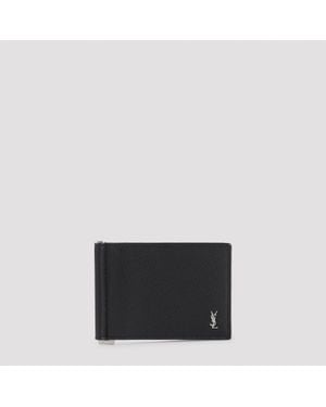 Saint Laurent Tiny Cassandre Wallet - Black