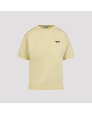 Prada Recycled Silk T-Shirt - Yellow