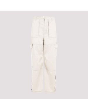 Acne Studios Microfiber Cargo Trousers - White