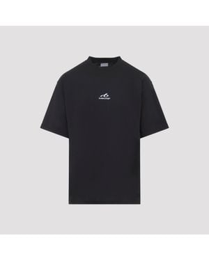 Balenciaga Medium Fit T-Shirt - Black