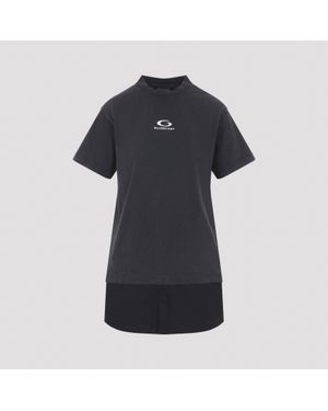 Balenciaga Washed Loop Sports Icon Mini Dress - Black