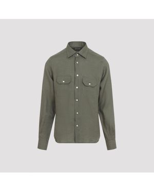 Kiton Linen Shirt - Green