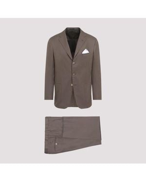 Kiton Cotton Suit - Brown