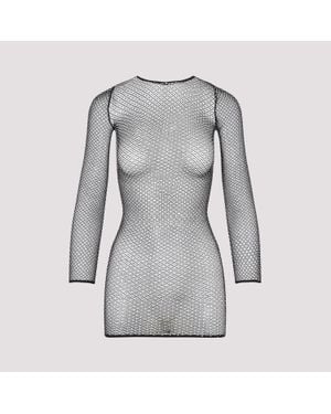 Balenciaga Crystal Mesh Mini Top For - Grey