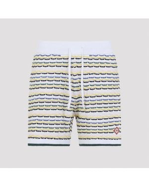 CASABLANCA Tuck Stitch Bermuda - White