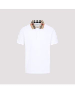 Burberry Cody Cotton Polo Shirt - White