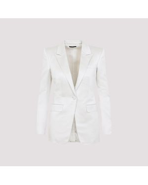 Tom Ford Single-Breasted Blazer Jacket - White
