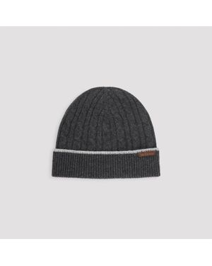 Kiton Cable-Knit Beanie - Black