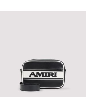 Amiri Striped Logo Shoulder Bag - Black