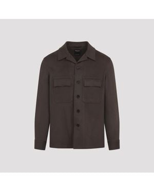 ZEGNA Cashmere Silk Overshirt - Grey