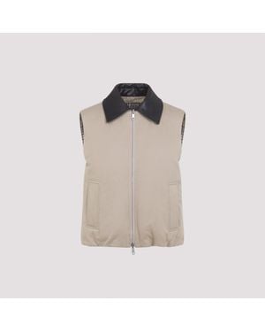 Brunello Cucinelli Reversible Padded Gilet - Natural