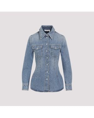 Chloé Waisted Denim Shirt - Blue