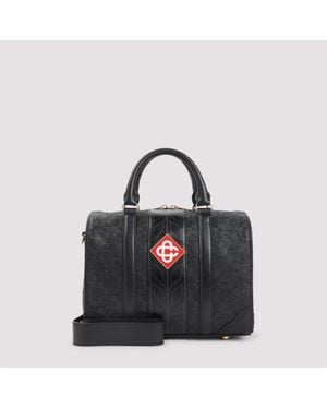 CASABLANCA Mini Monogram Weekender Bag - Black