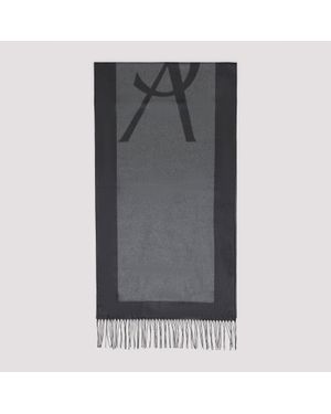 Saint Laurent Luxury Silk Scarf 210Cm X 60Cm For - Grey
