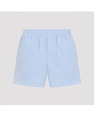Ami Paris Light Elasticated Cotton Shorts - Blue