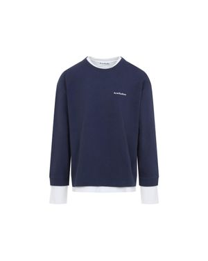 Acne Studios Organic Cotton Long-Sleeve Mini Tee - Blue