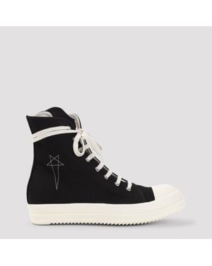 Rick Owens Canvas Trainer - Black