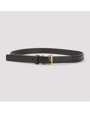 Bottega Veneta Leather Belt - Black