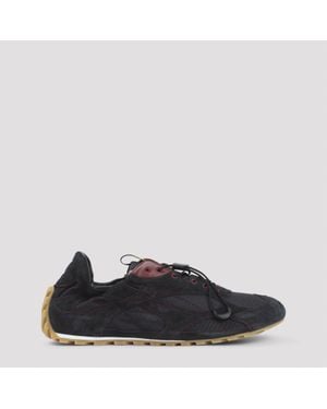 Bottega Veneta Suede-Trim Trainers - Black