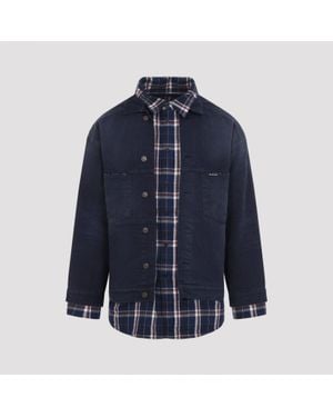 Balenciaga Patched Shirt Jacket - Blue